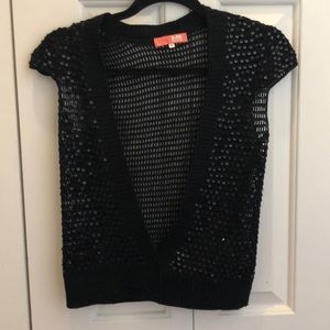 Lux black sequin cardi